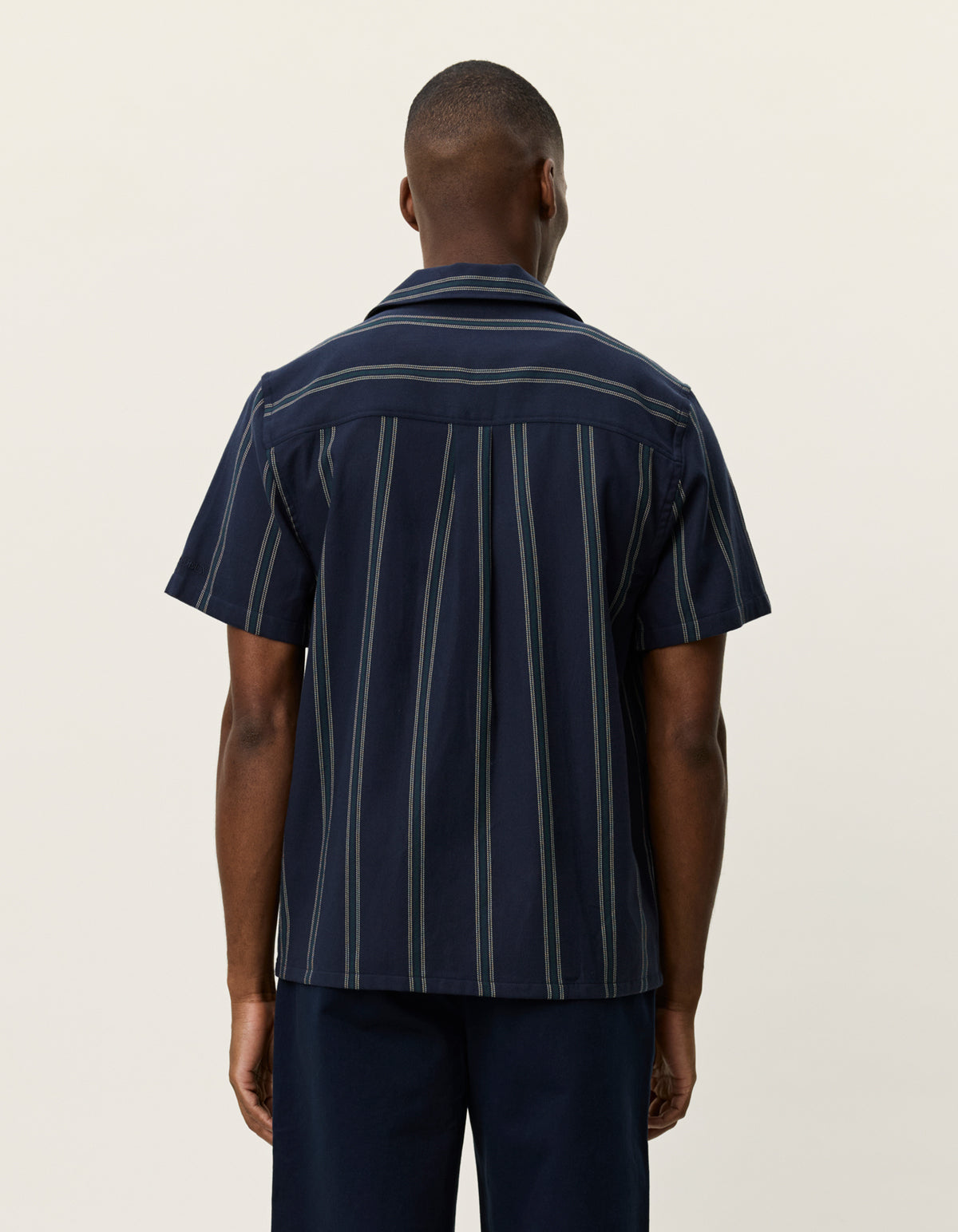 Les Deux Lawson Stripe SS Shirt - Dark Navy Men's Tops - Sloane Boutique