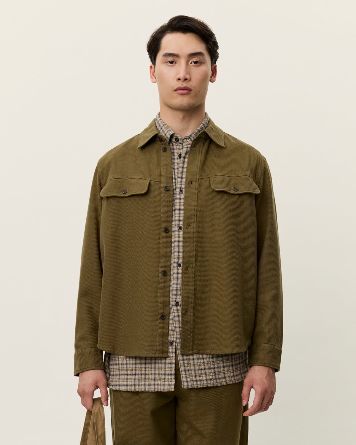 Les Deux Luciano Structured Overshirt - Military Olive Men's Tops - Sloane Boutique