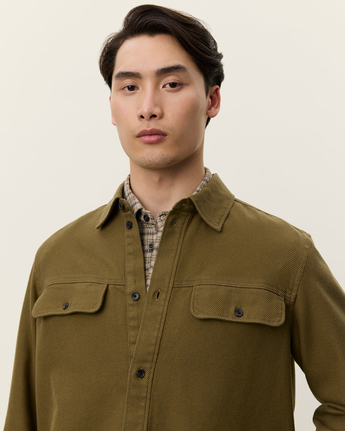 Les Deux Luciano Structured Overshirt - Military Olive Men's Tops - Sloane Boutique