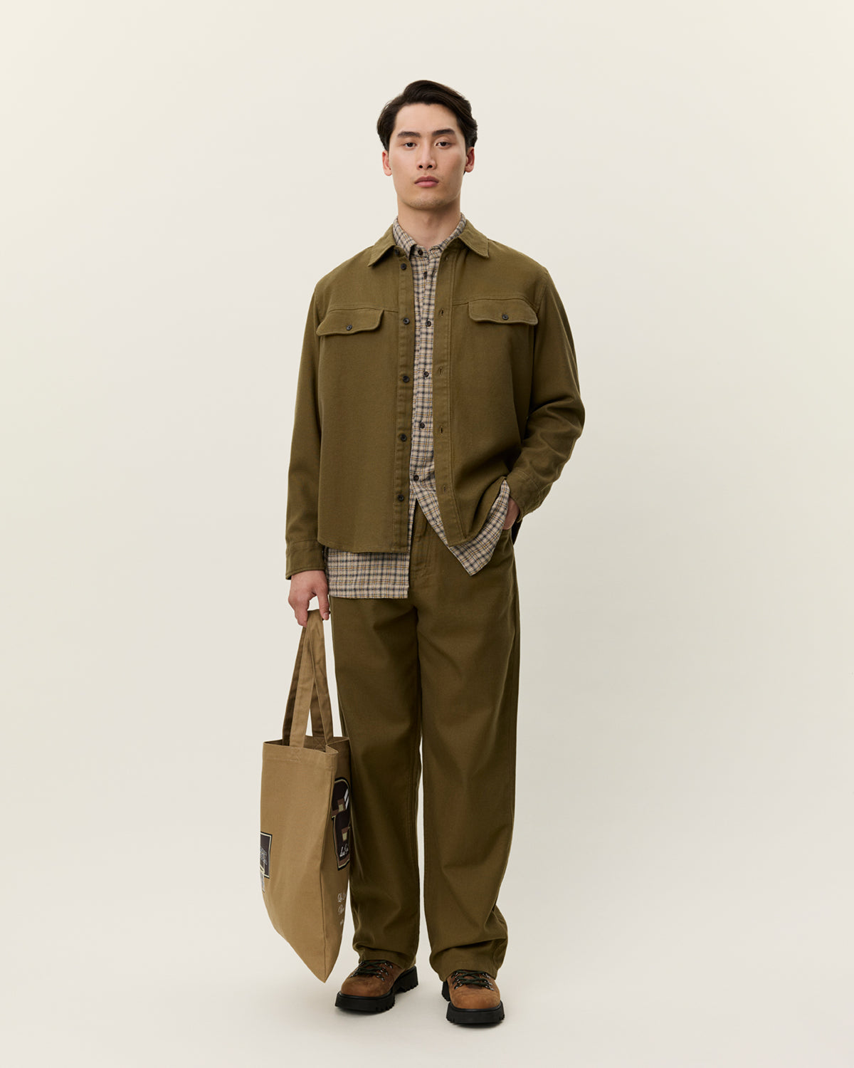 Les Deux Luciano Structured Overshirt - Military Olive Men's Tops - Sloane Boutique