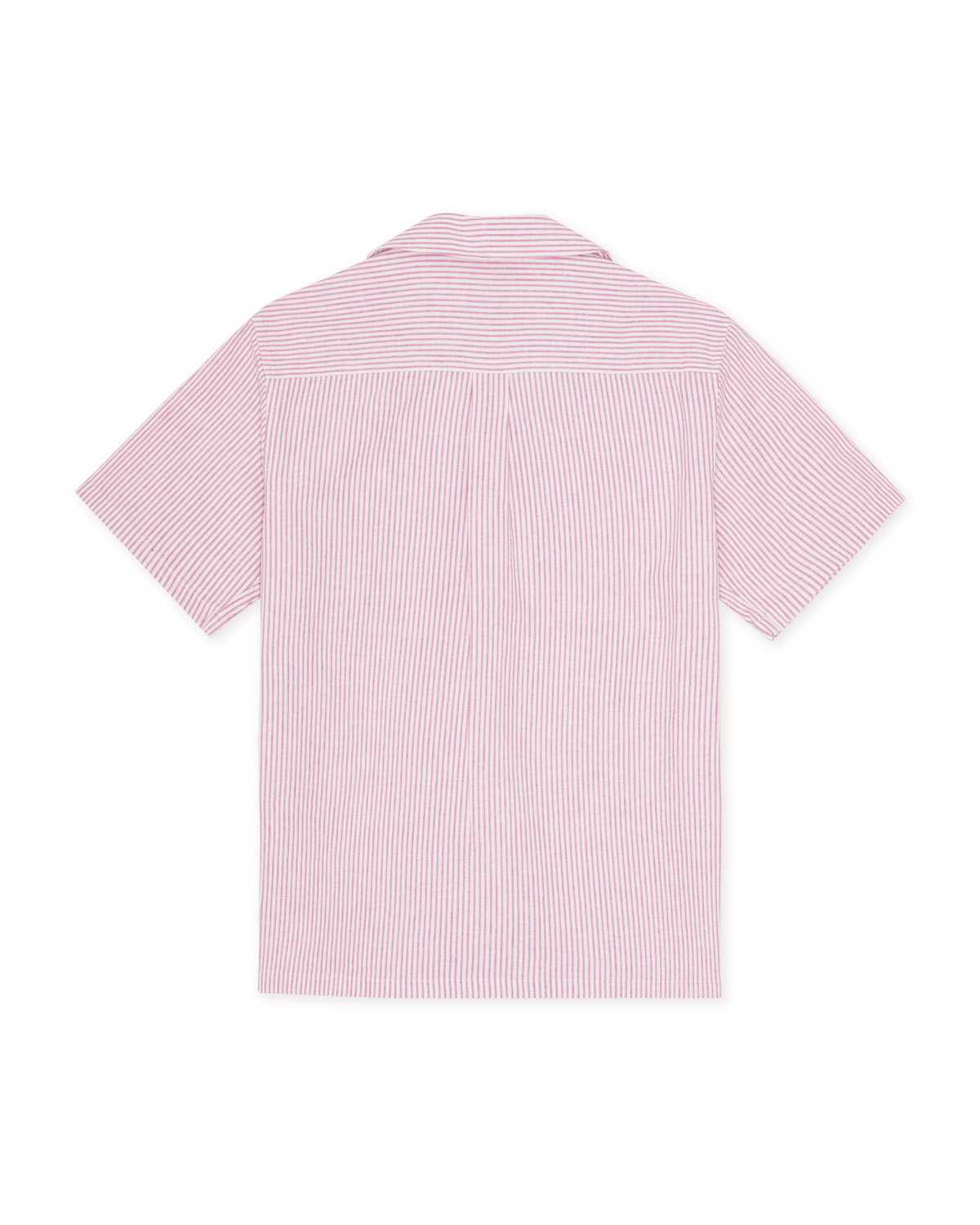 Les Deux Lukas Stripe Cotton Linen SS Shirt - Crocus Pink Men's Tops - Sloane Boutique