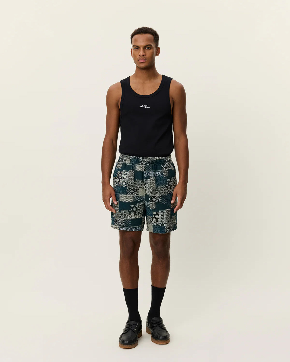 Les Deux Otto Jacquard Shorts - Sea Moss Green Men's Bottoms - Sloane Boutique