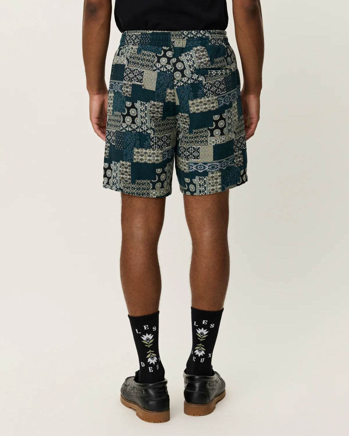 Les Deux Otto Jacquard Shorts - Sea Moss Green Men's Bottoms - Sloane Boutique