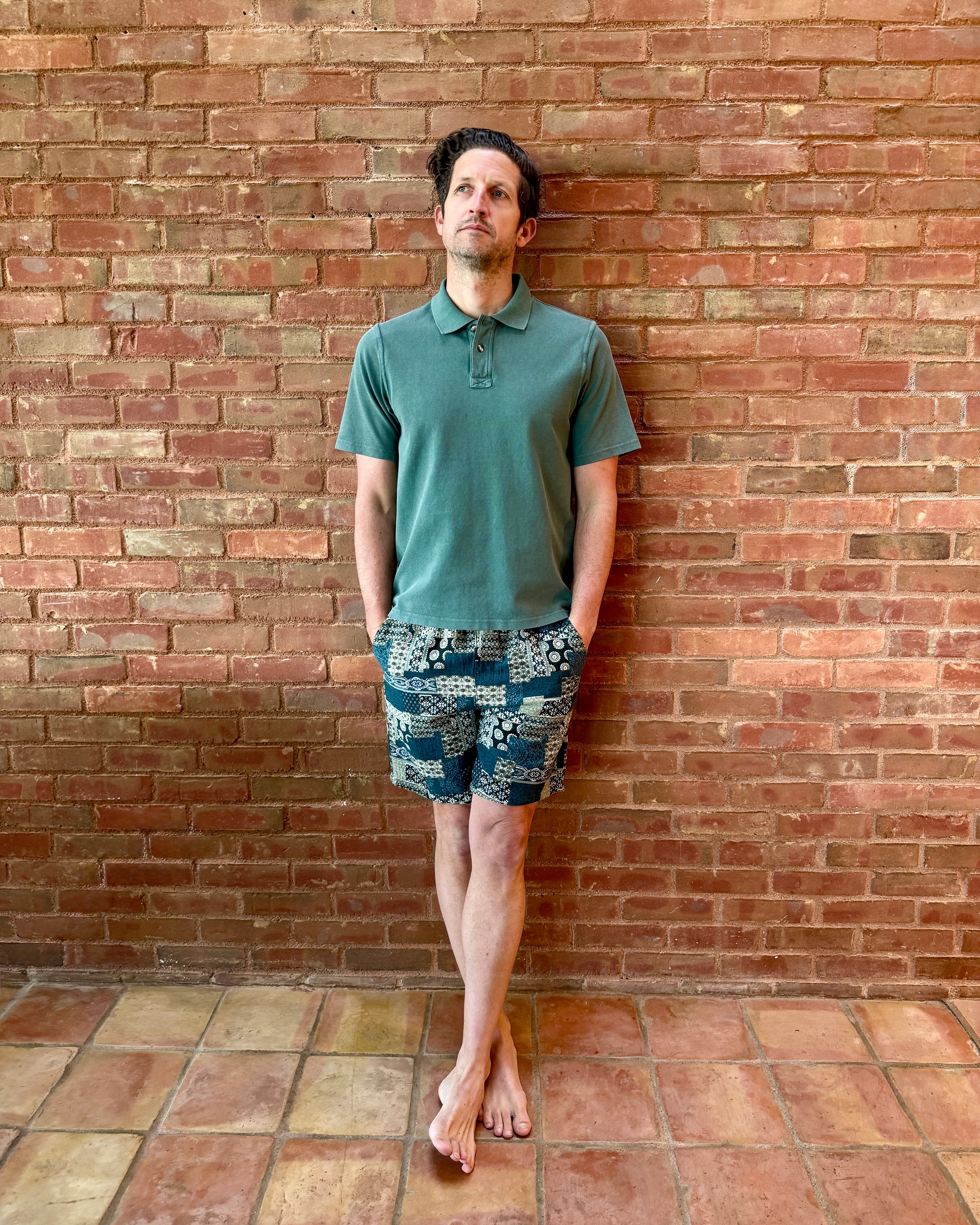 Les Deux Otto Jacquard Shorts - Sea Moss Green Men's Bottoms - Sloane Boutique