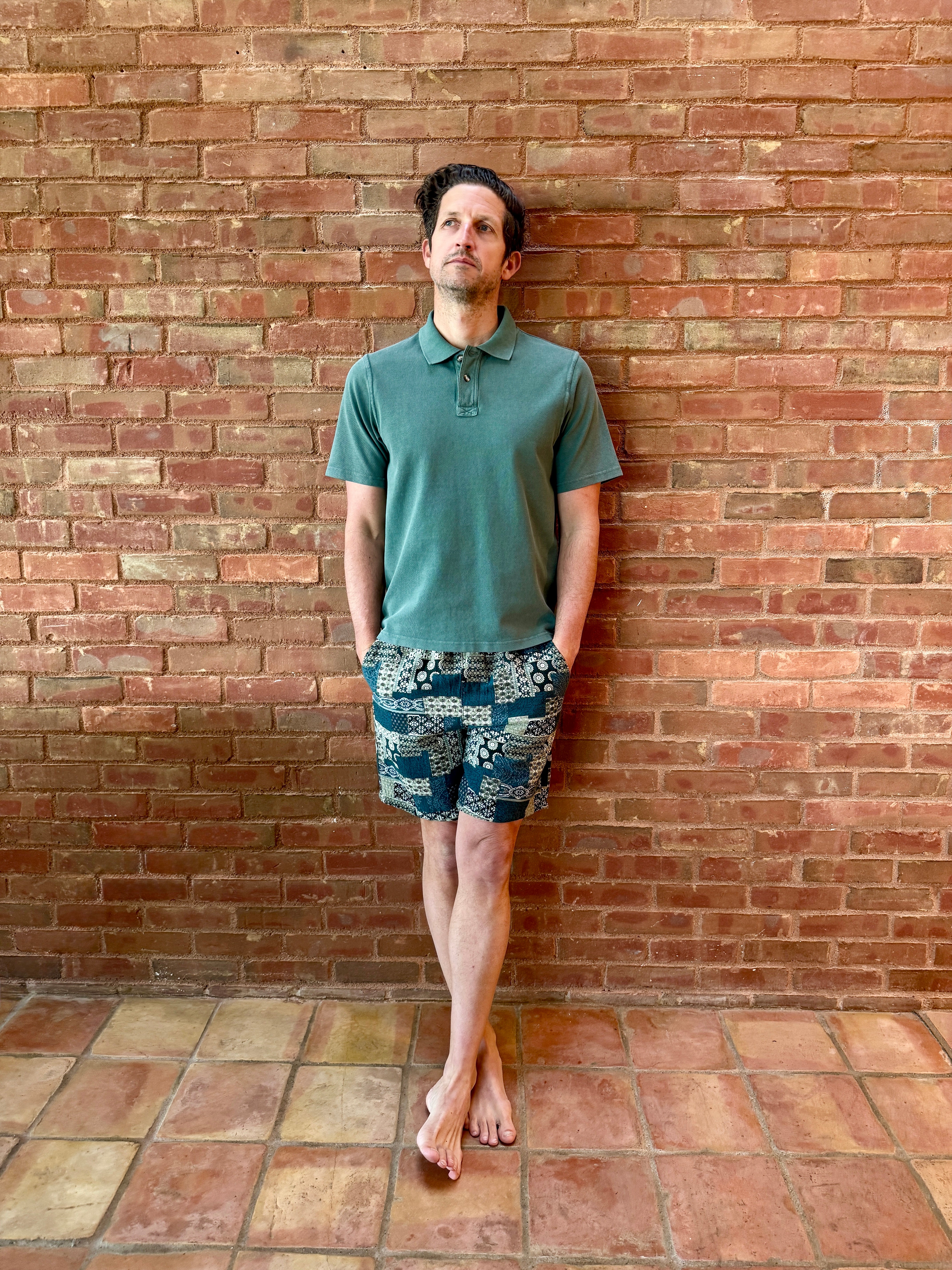 Les Deux Otto Jacquard Shorts - Sea Moss Green Men's Bottoms - Sloane Boutique