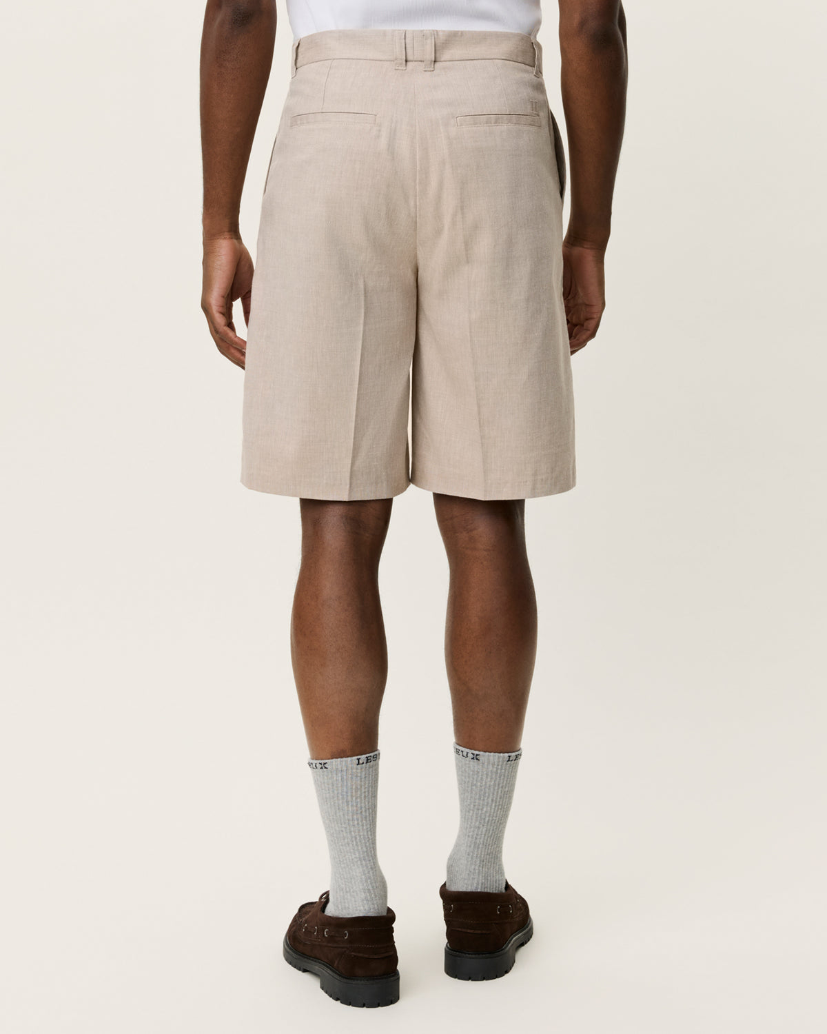 Les Deux Reece Pleated Slub Shorts - Light Sand Men's Bottoms - Sloane Boutique