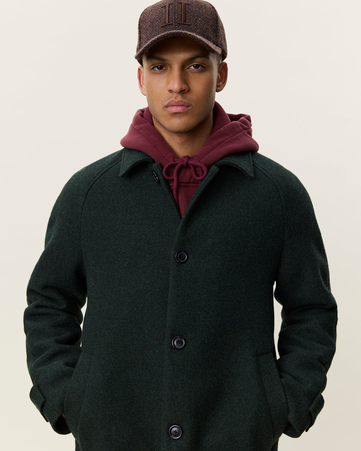 Les Deux Solid Wool Coat - Rosin Green Outerwear - Sloane Boutique