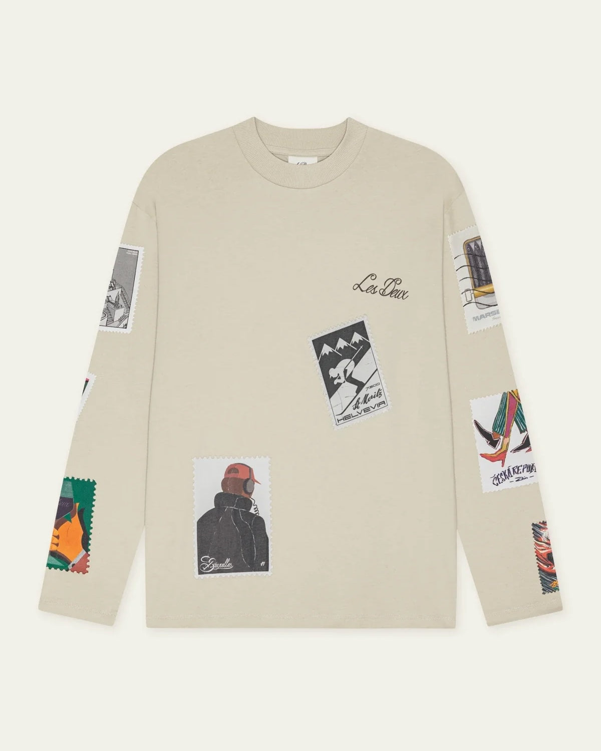 Les Deux Stamp LS Shirt - Light Sand Men's Tops - Sloane Boutique
