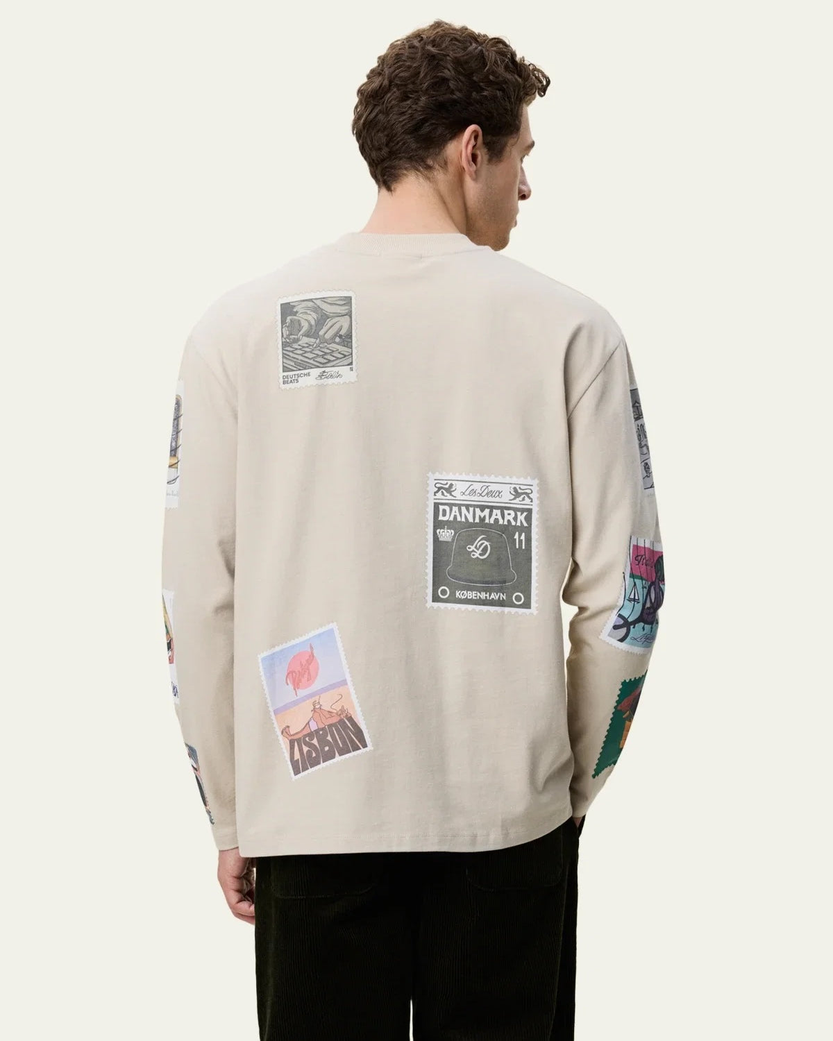Les Deux Stamp LS Shirt - Light Sand Men's Tops - Sloane Boutique