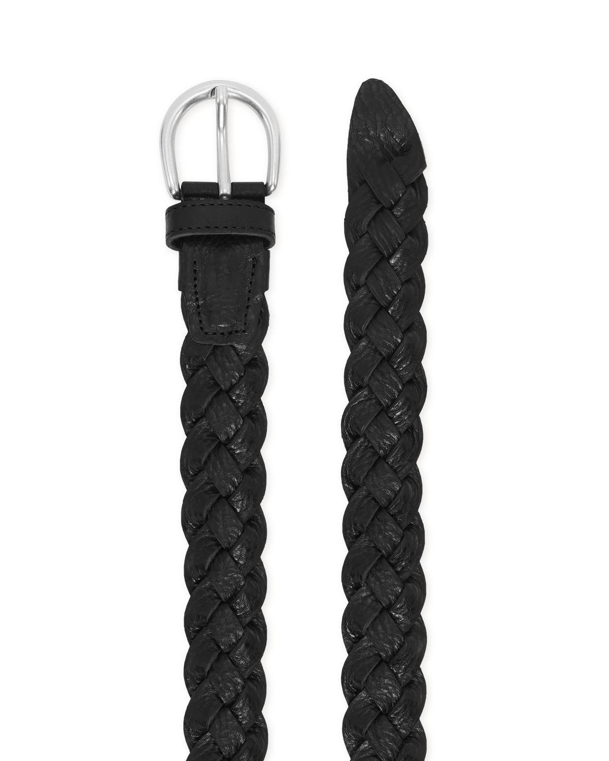Les Deux Victor Braided Belt - Black Men's Accessories - Sloane Boutique