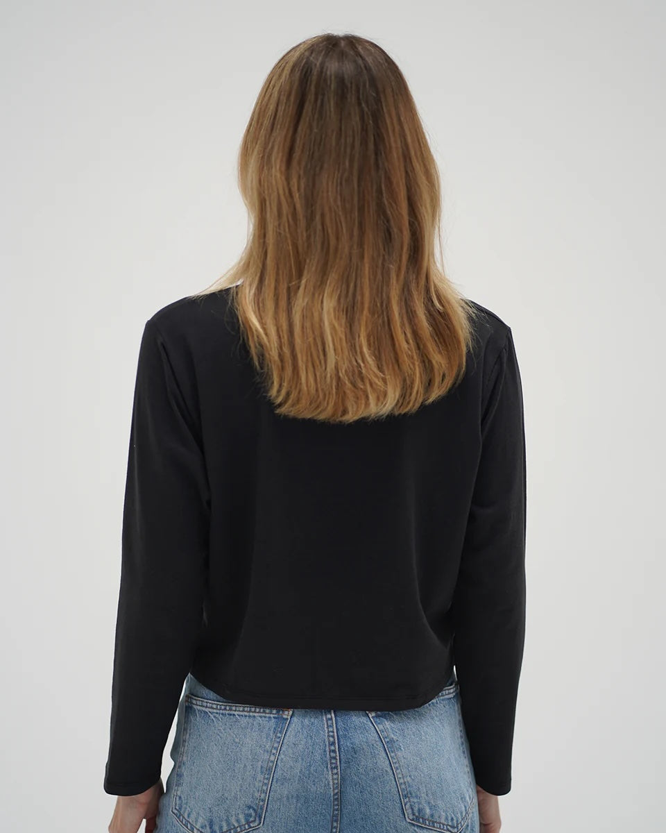 LnA Ava Spandex Jersey Long Sleeve - Black Women's Tops - Sloane Boutique