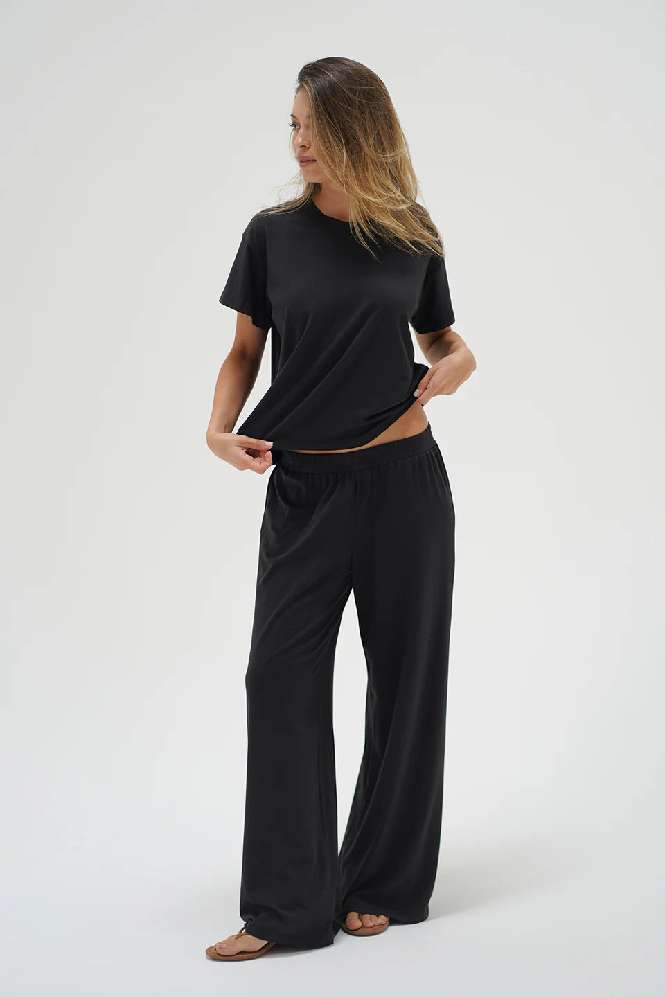 LnA Base Spandex Jersey Pant - Black Women's Bottoms - Sloane Boutique