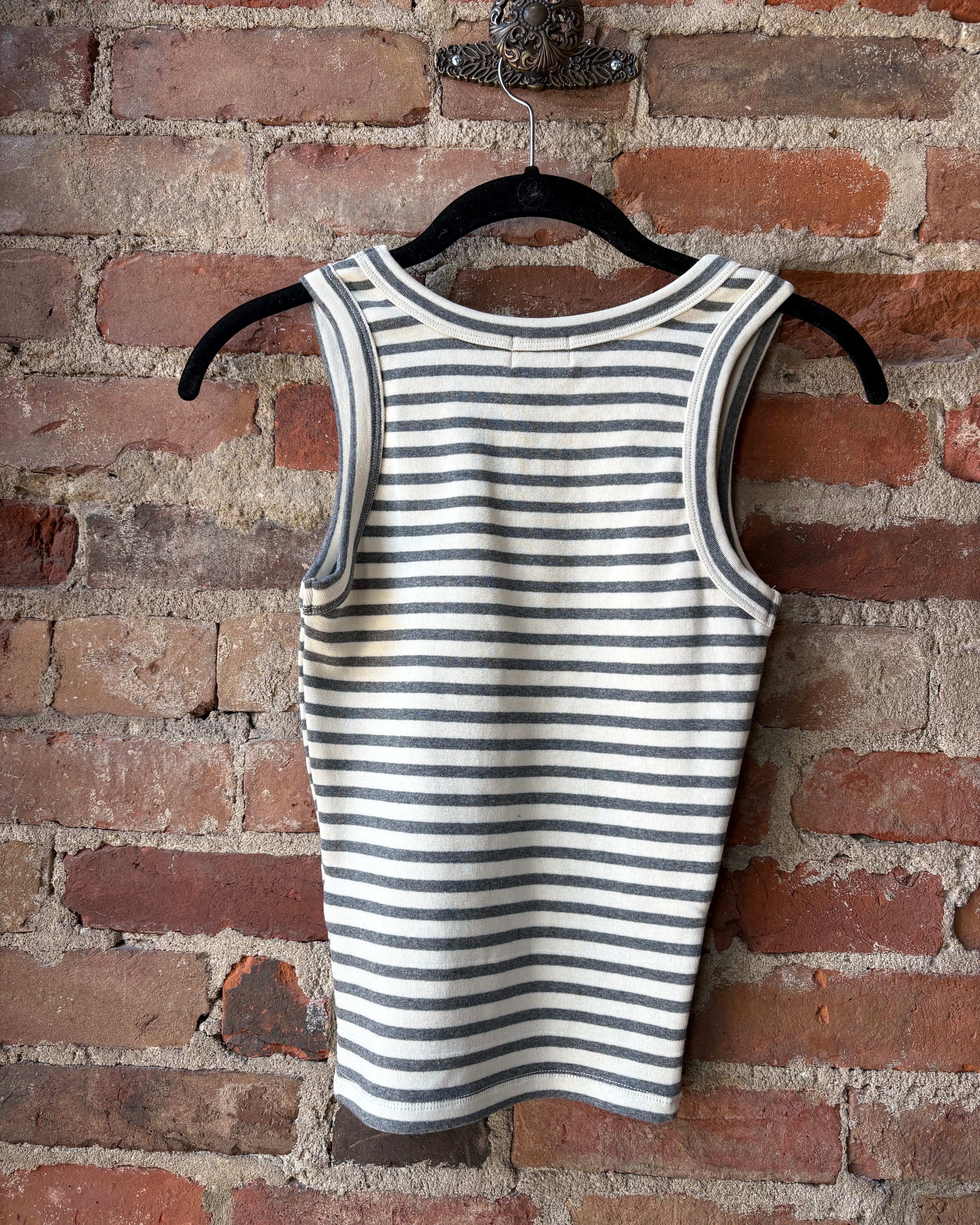 LNA Deniz Tank - Greyscale Stripe Women's Tops - Sloane Boutique