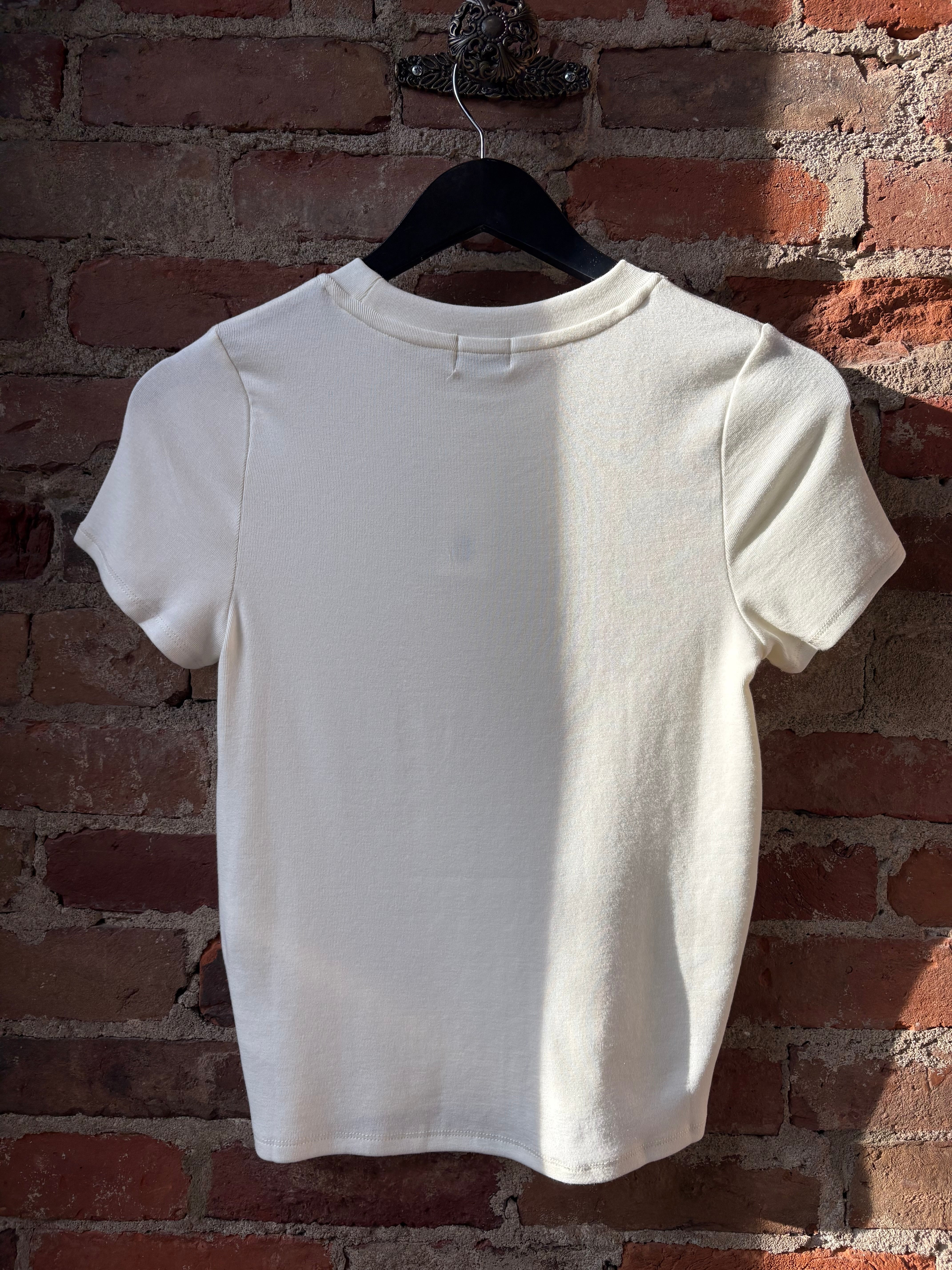 LNA Dillon Tee - Soft Ivory Women's Tops - Sloane Boutique