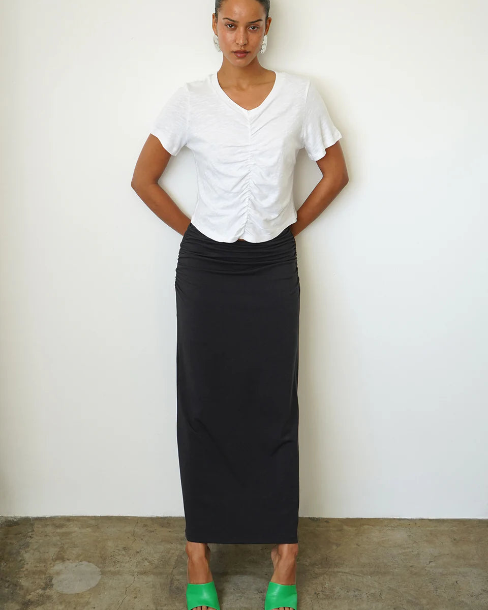 LnA Flore Slub Tee - White Women's Tops - Sloane Boutique