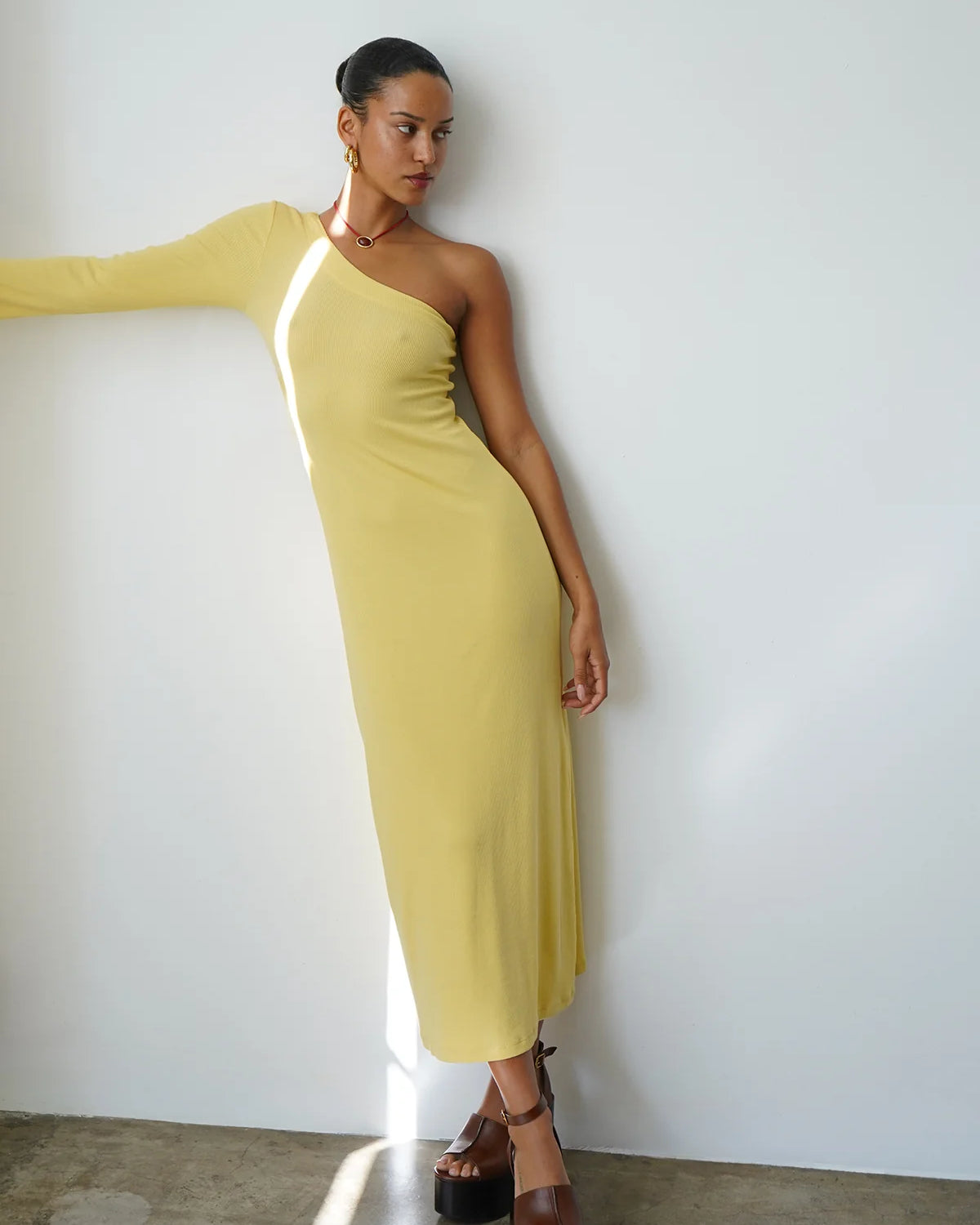 LnA Holden Rib One Shoulder Dress - Rafia Dresses - Sloane Boutique