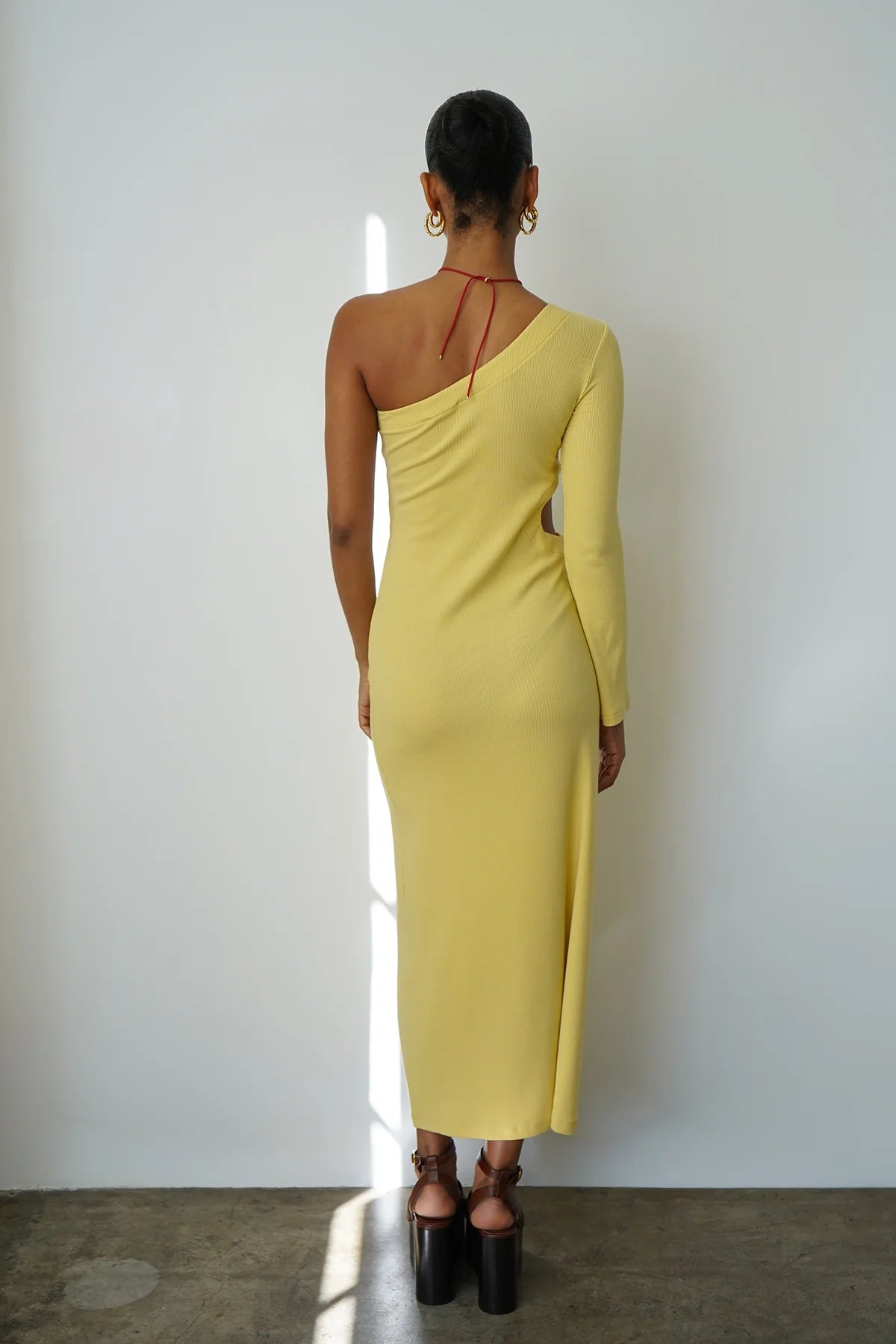 LnA Holden Rib One Shoulder Dress - Rafia Dresses - Sloane Boutique