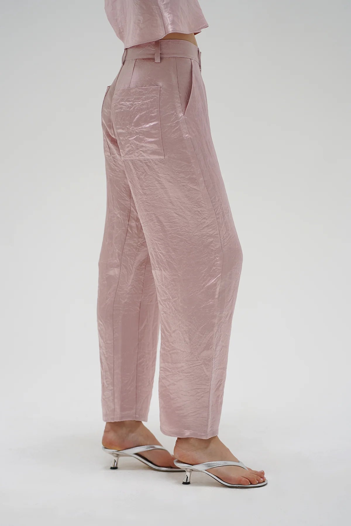 LnA Kait Shine Pant - Rosewater Shine Women's Bottoms - Sloane Boutique