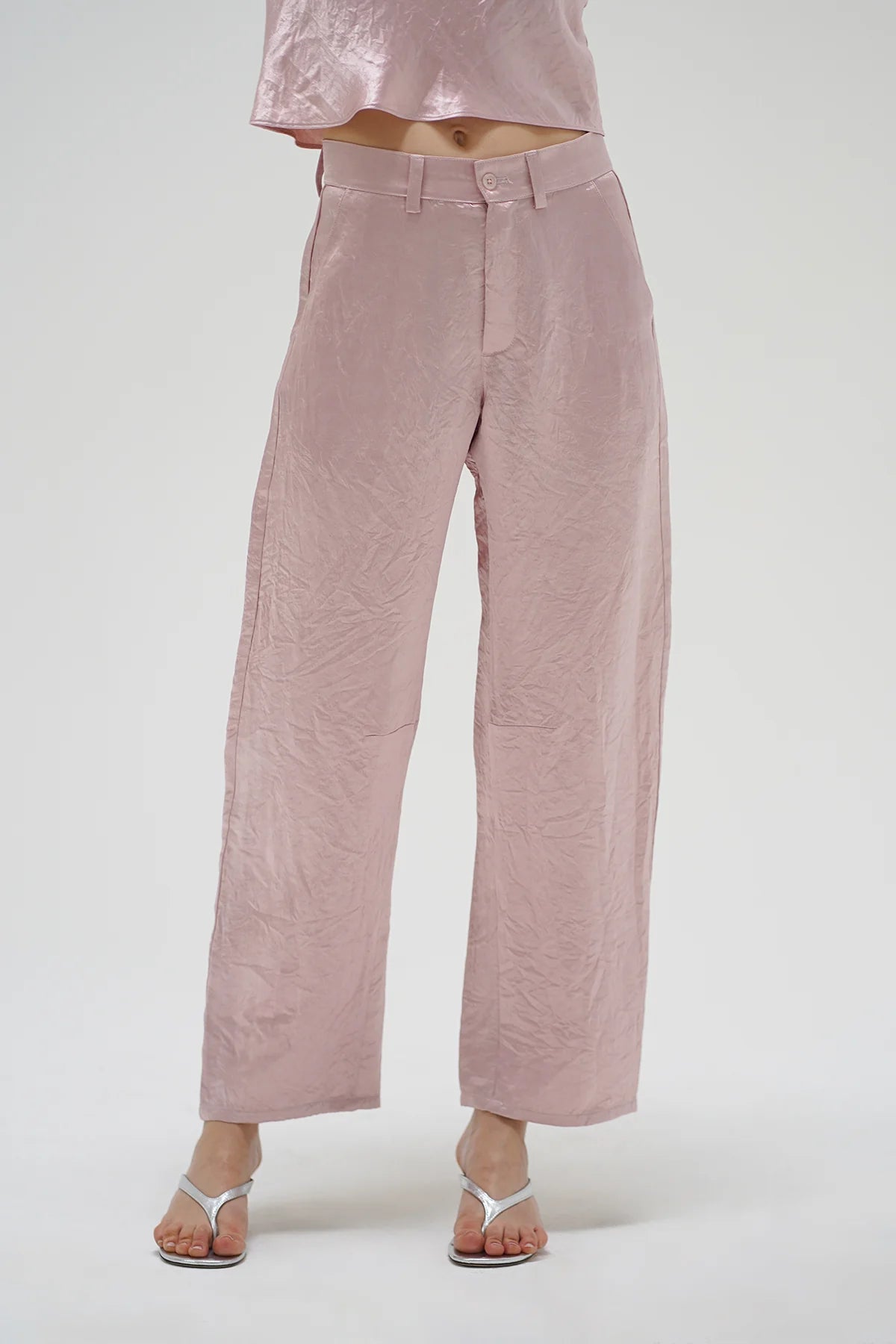 LnA Kait Shine Pant - Rosewater Shine Women's Bottoms - Sloane Boutique