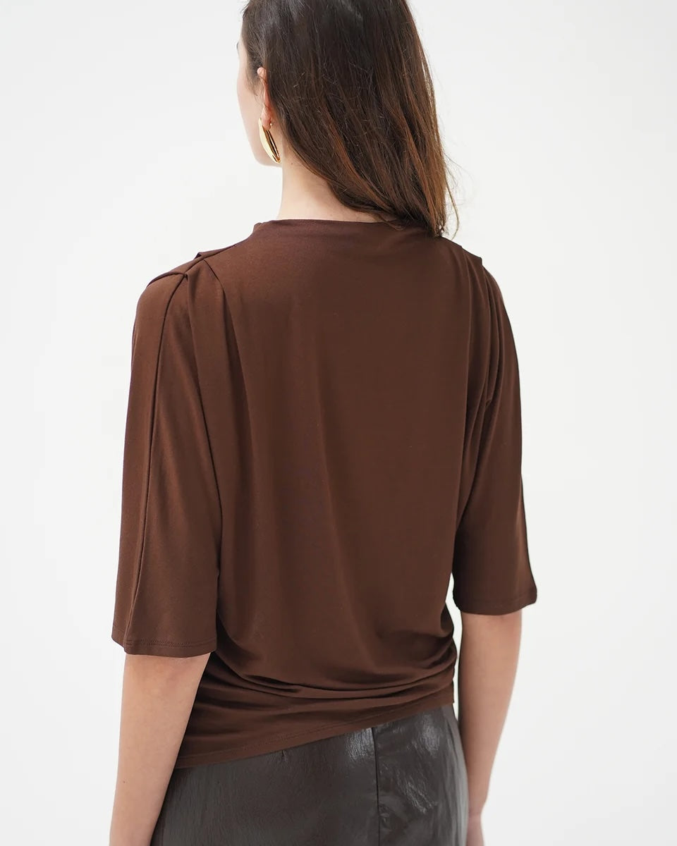 LnA Opal Top - French Roast Women's Tops - Sloane Boutique