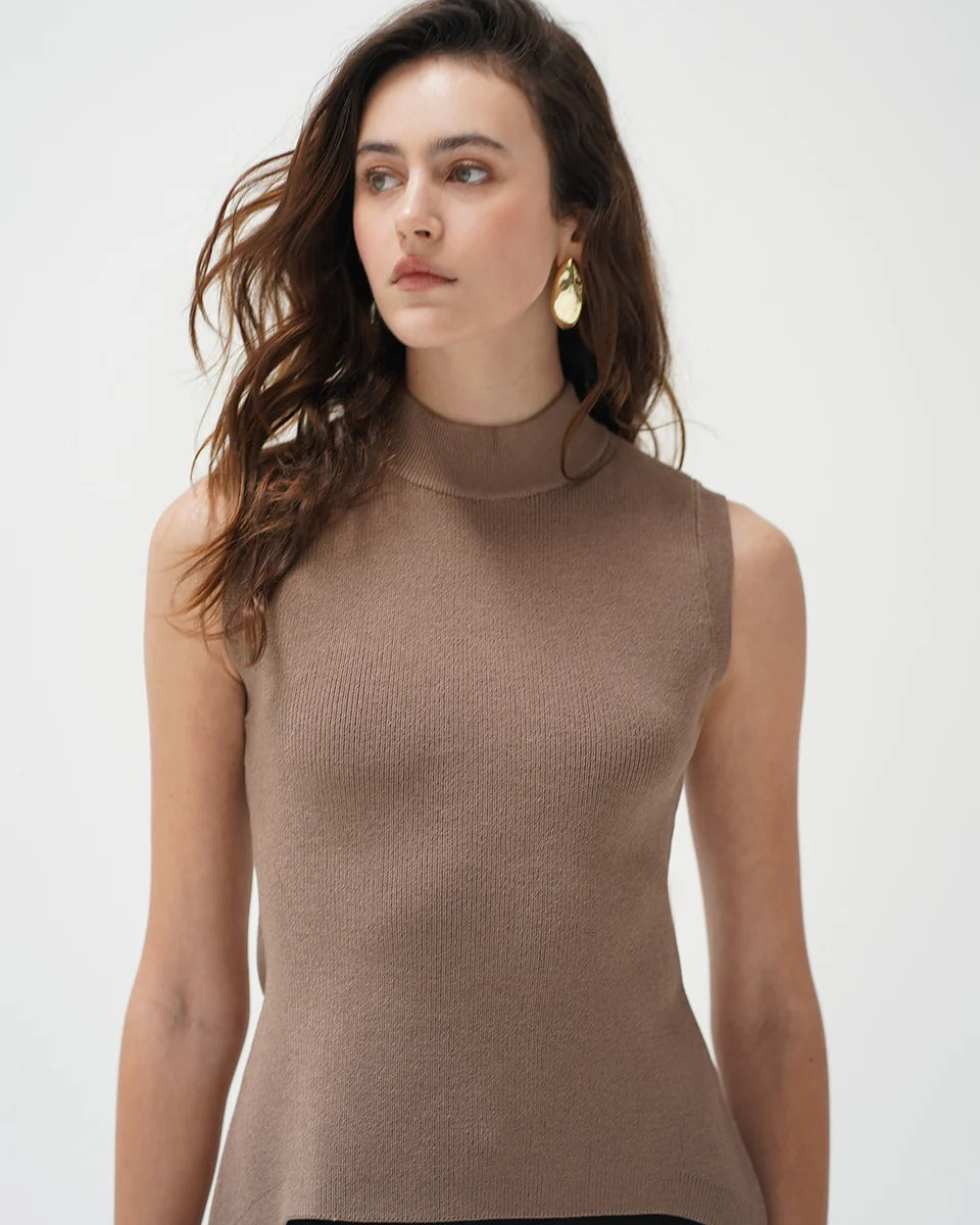 LnA Pax Sleeveless Sweater - Fawn Women's Tops - Sloane Boutique