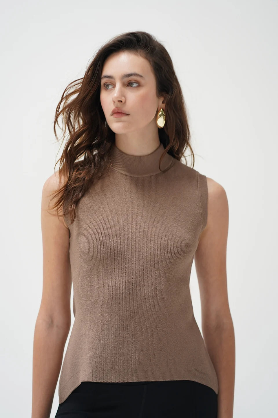 LnA Pax Sleeveless Sweater - Fawn Women's Tops - Sloane Boutique
