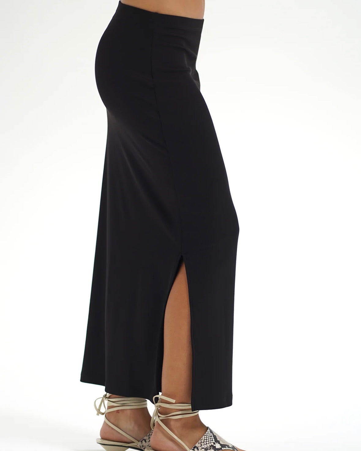 LNA Slater Skirt - Liquid Onyx Women's Bottoms - Sloane Boutique