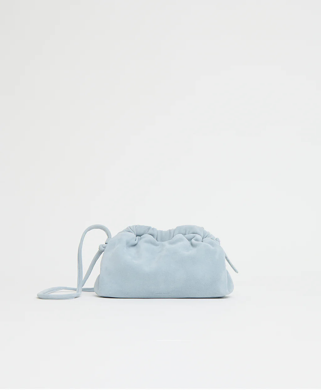 Mansur Gavriel Mini Cloud Clutch - Baby Blue Suede Handbags - Sloane Boutique