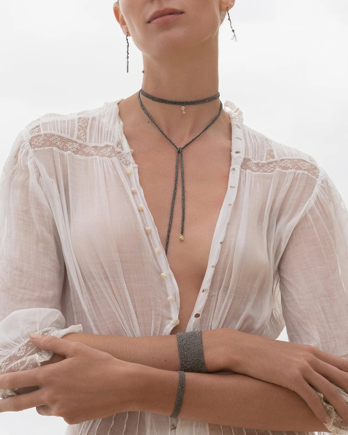 Marie Laure Chamorel Bracelet 818 - Ruthenium Jewelry - Sloane Boutique