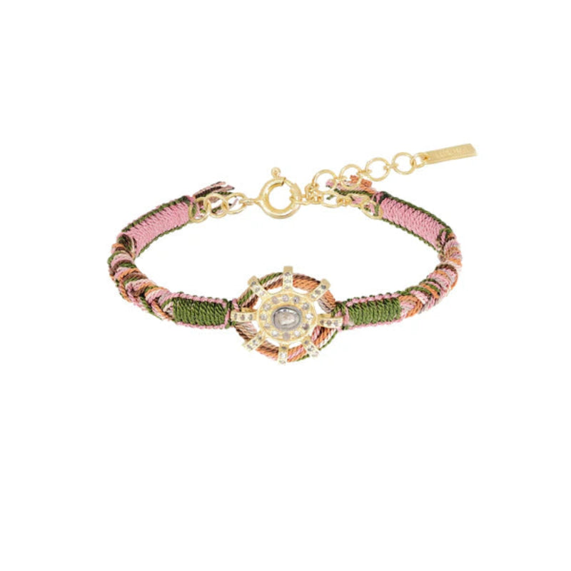 Marie Laure Chamorel Bracelet 940 - Kaki / Pink Jewelry - Sloane Boutique