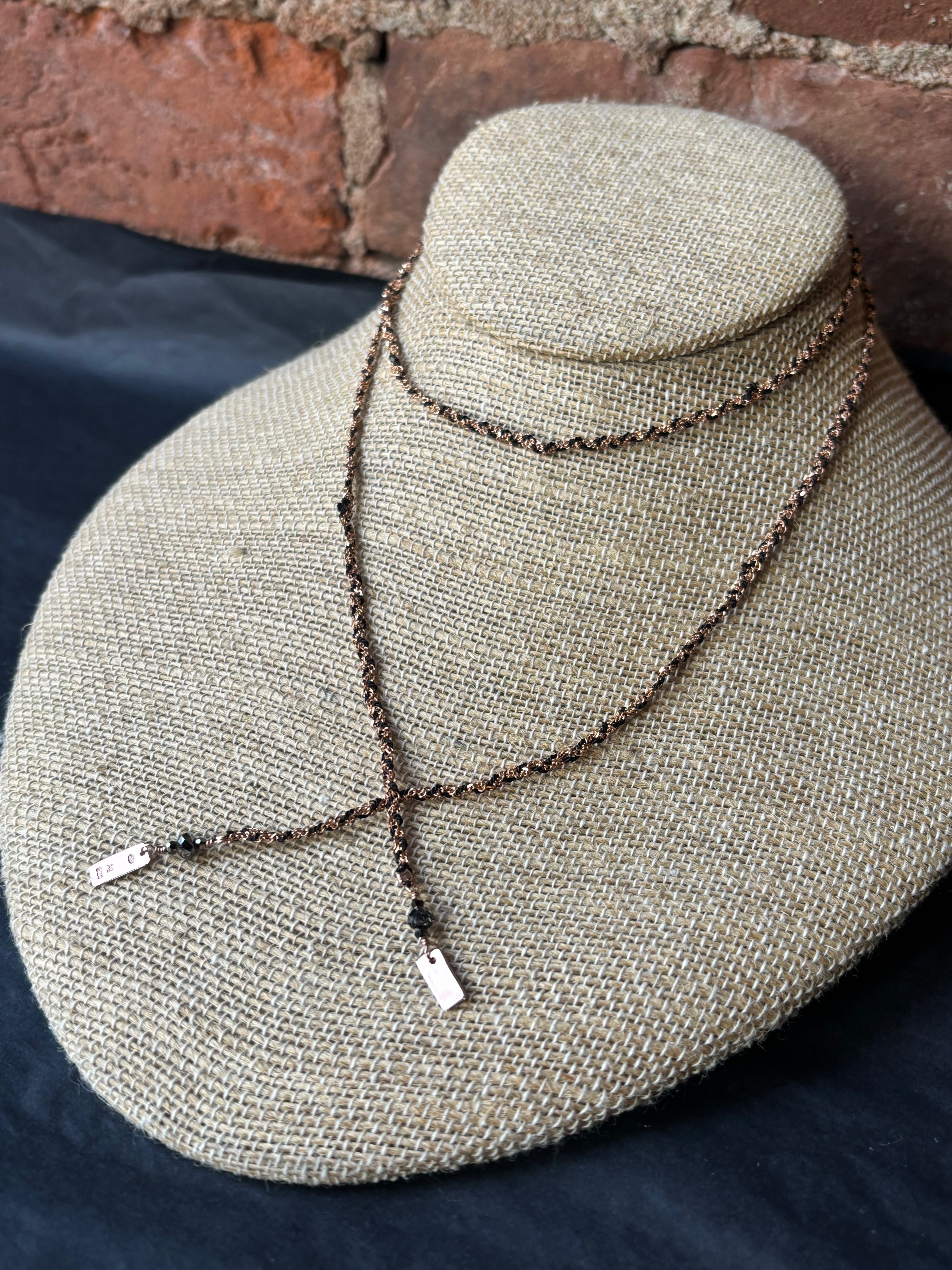 Marie Laure Chamorel Necklace 182 - Pink / Gold / Black Jewelry - Sloane Boutique