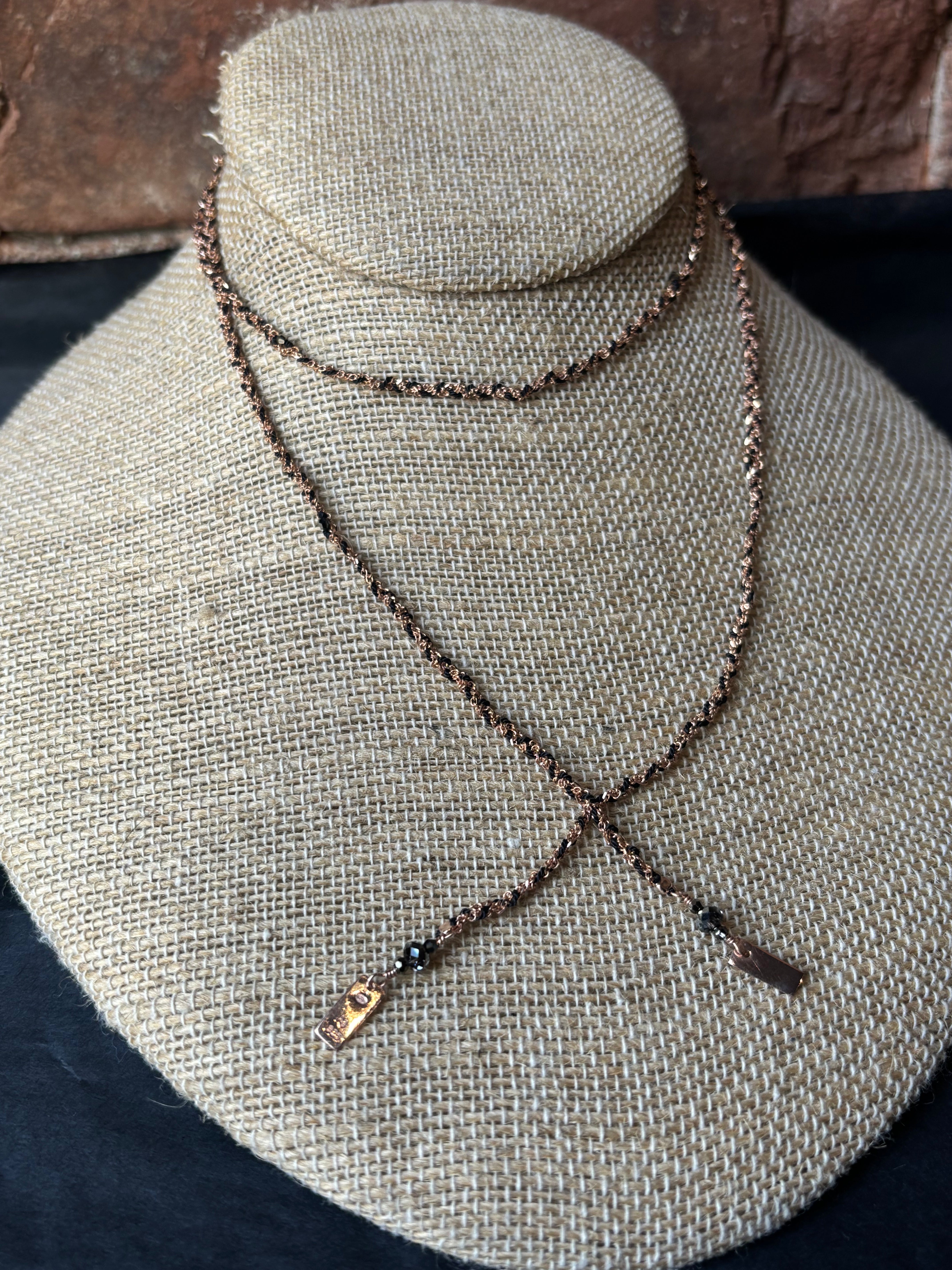 Marie Laure Chamorel Necklace 182 - Pink / Gold / Black Jewelry - Sloane Boutique