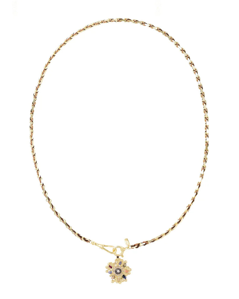 Marie Laure Chamorel Necklace 977 - Gold / Brown / Caramel Jewelry - Sloane Boutique