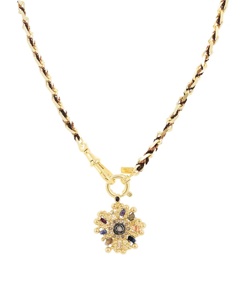 Marie Laure Chamorel Necklace 977 - Gold / Brown / Caramel Jewelry - Sloane Boutique