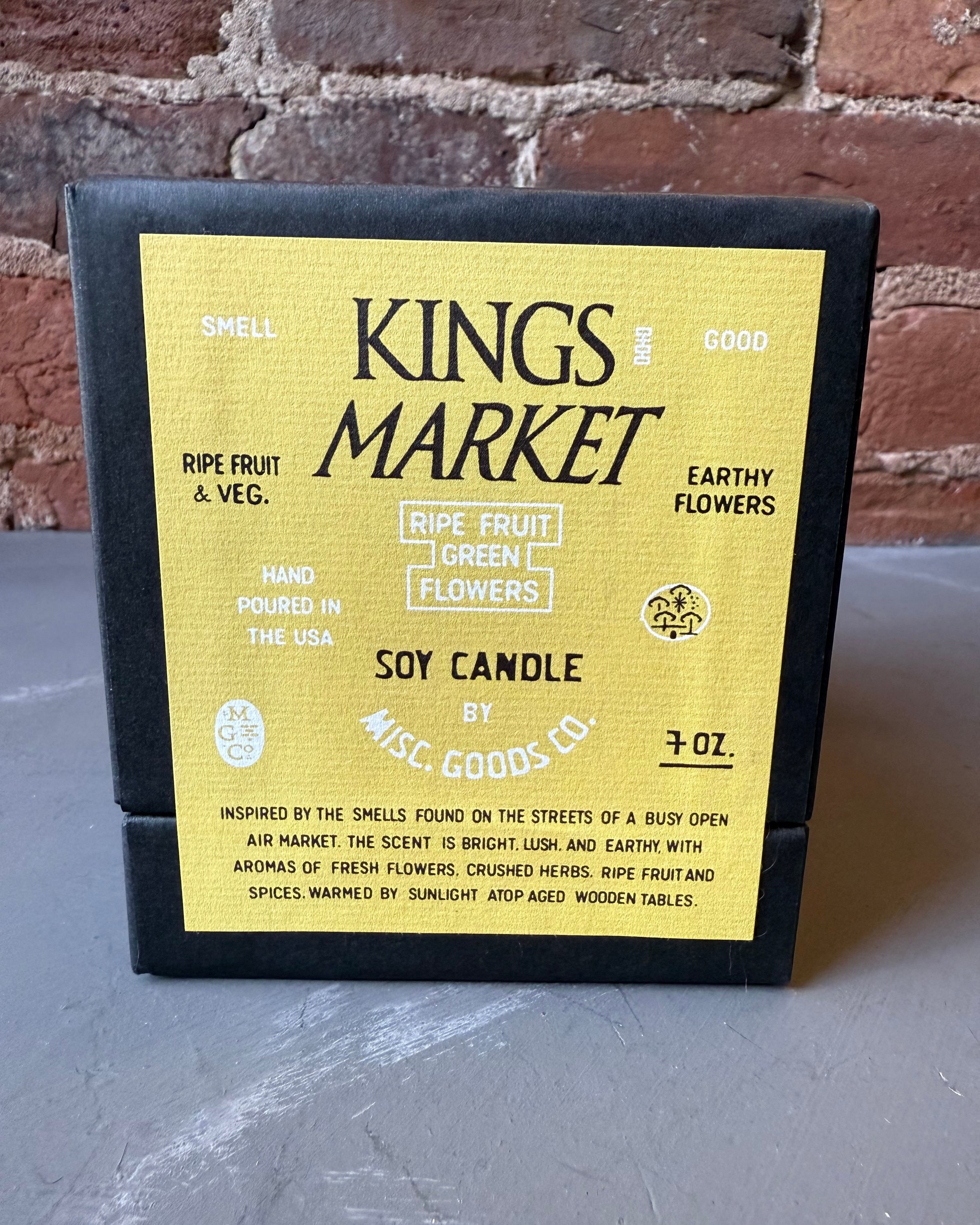Misc. Goods Co. Kings Market 7 oz Soy Candle - Ripe Fruit, Green, Flowers Fragrance - Sloane Boutique