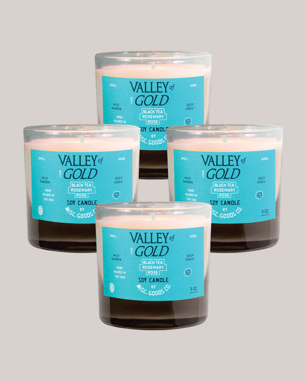Misc. Goods Co. Valley Of Gold 7 oz Soy Candle - Wild Flowers, Rose, & Rosemary Fragrance - Sloane Boutique