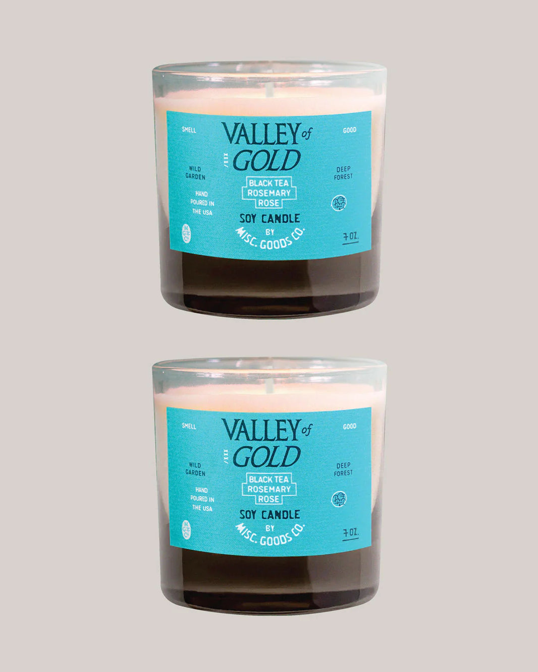 Misc. Goods Co. Valley Of Gold 7 oz Soy Candle - Wild Flowers, Rose, & Rosemary Fragrance - Sloane Boutique