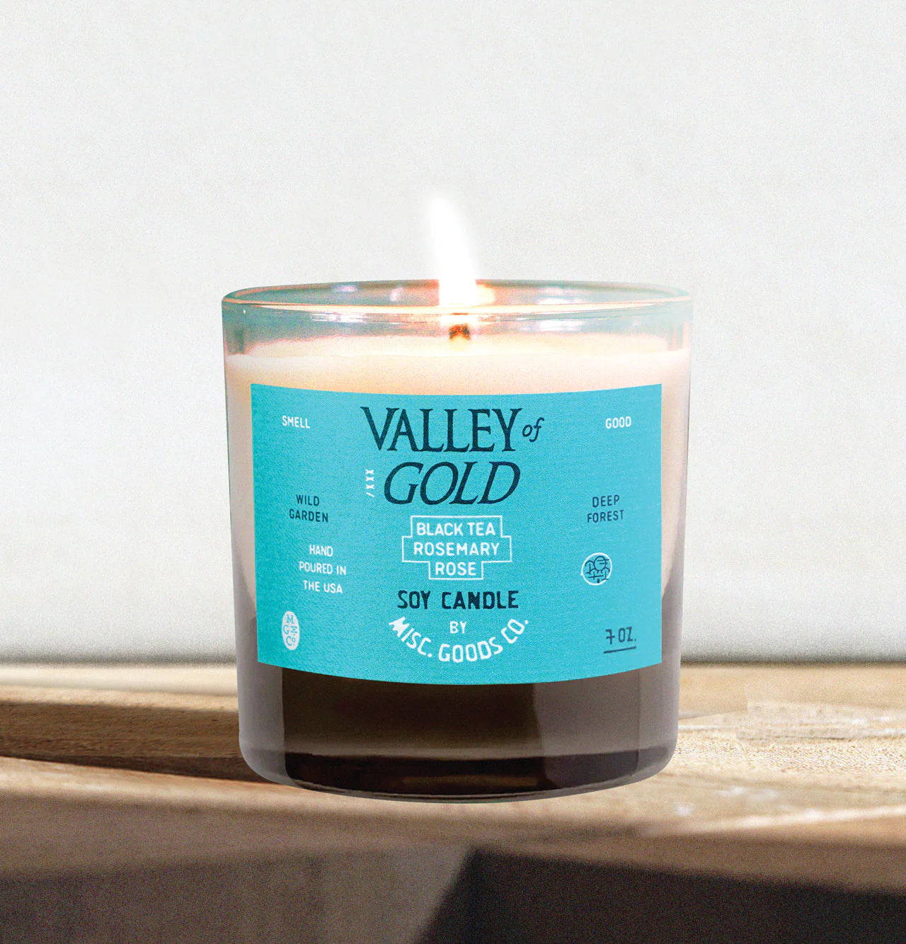 Misc. Goods Co. Valley Of Gold 7 oz Soy Candle - Wild Flowers, Rose, & Rosemary Fragrance - Sloane Boutique