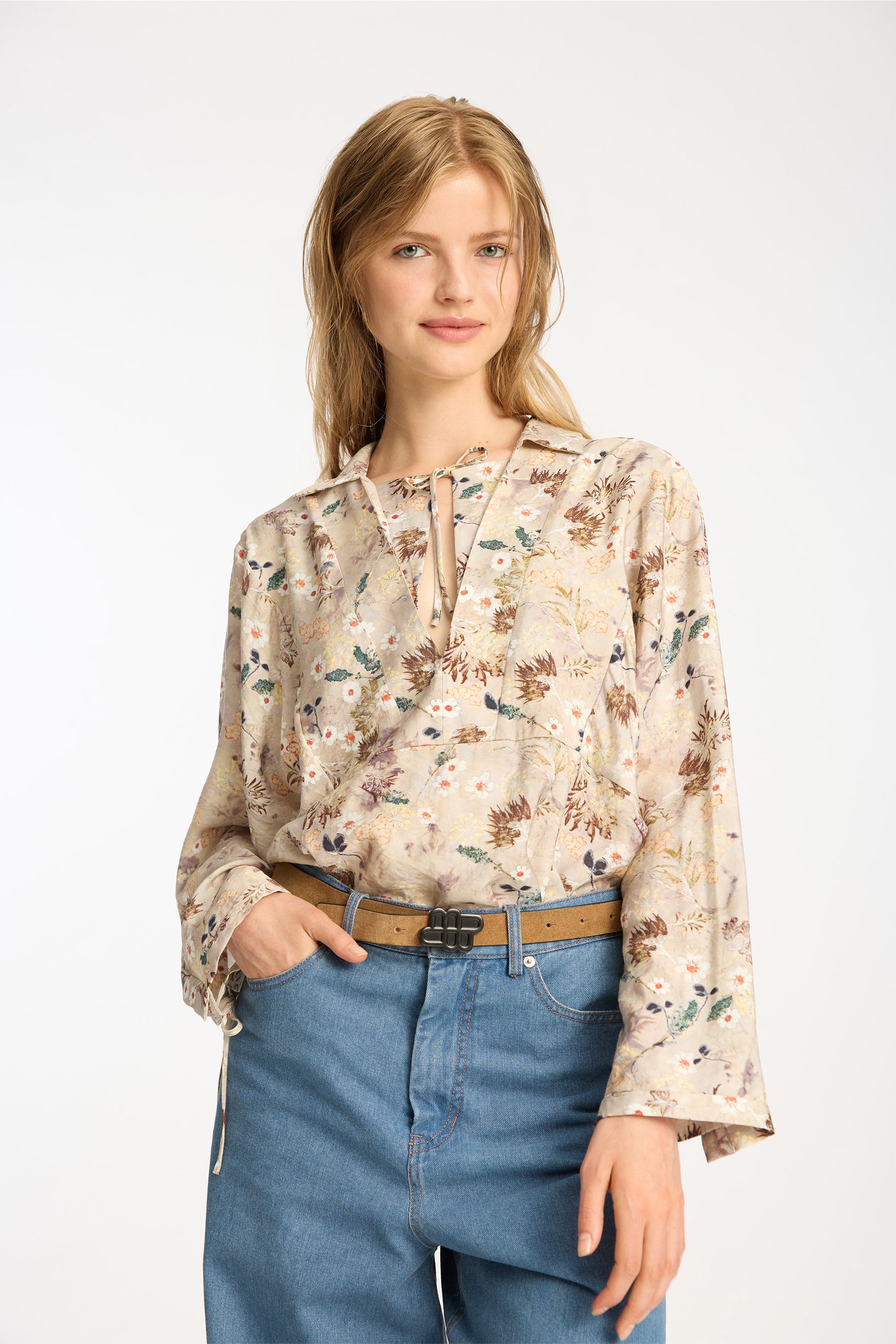 Munthe Babette Blouse - Nature Print Women's Tops - Sloane Boutique