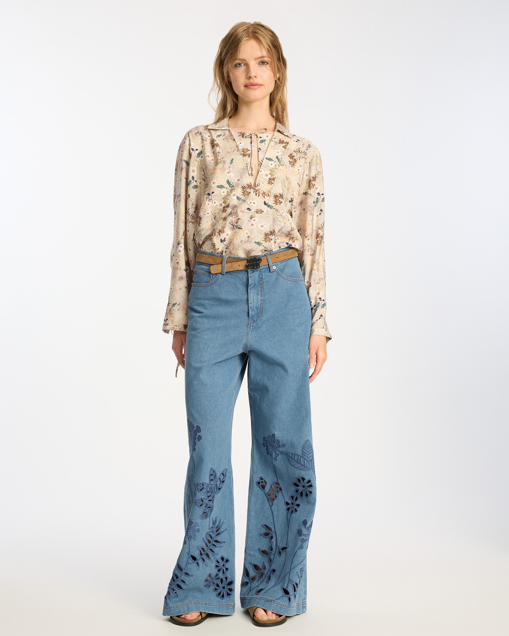 Munthe Babette Blouse - Nature Print Women's Tops - Sloane Boutique