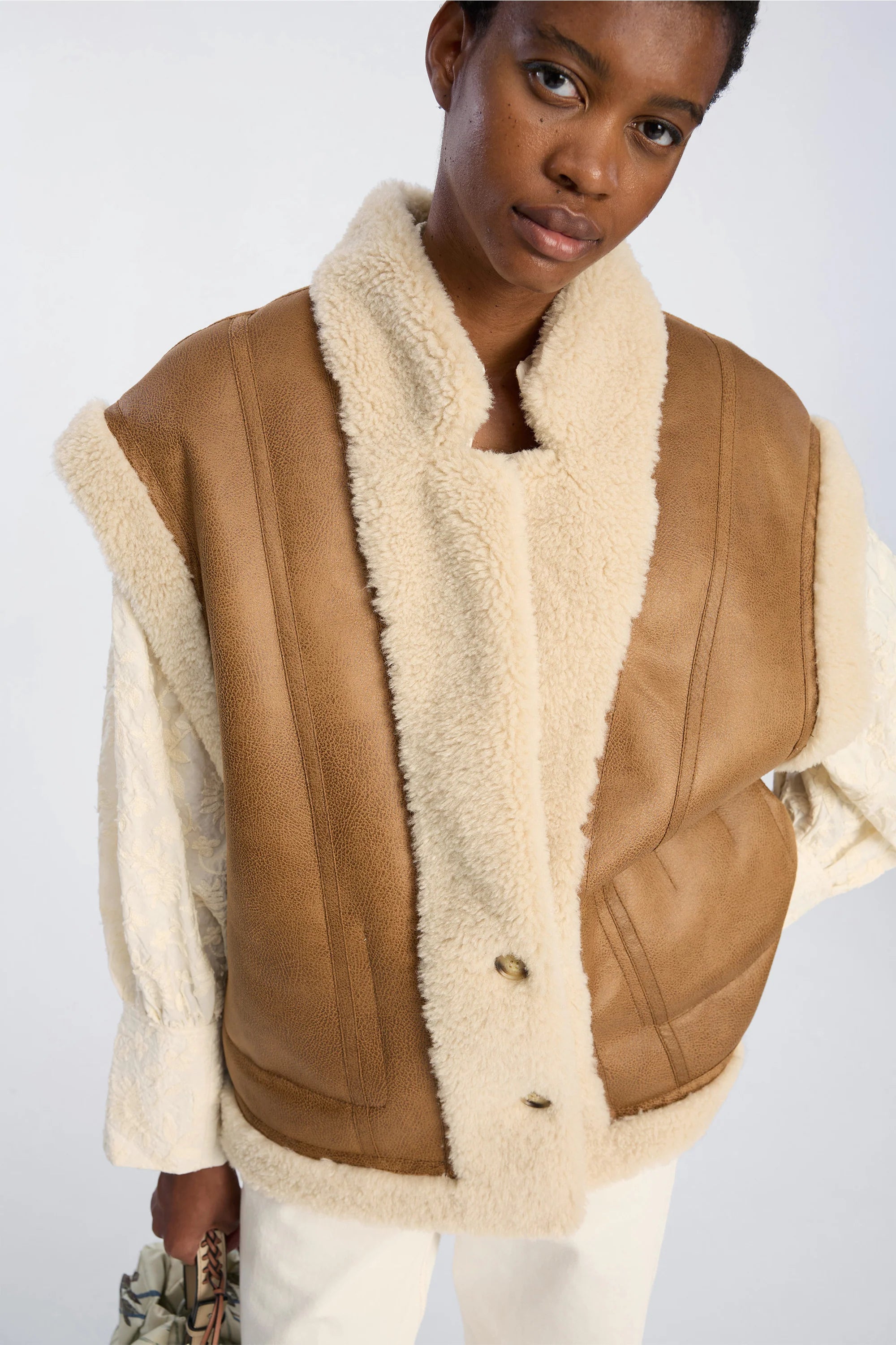 Munthe Bikaly Reversible Vest - Camel Outerwear - Sloane Boutique