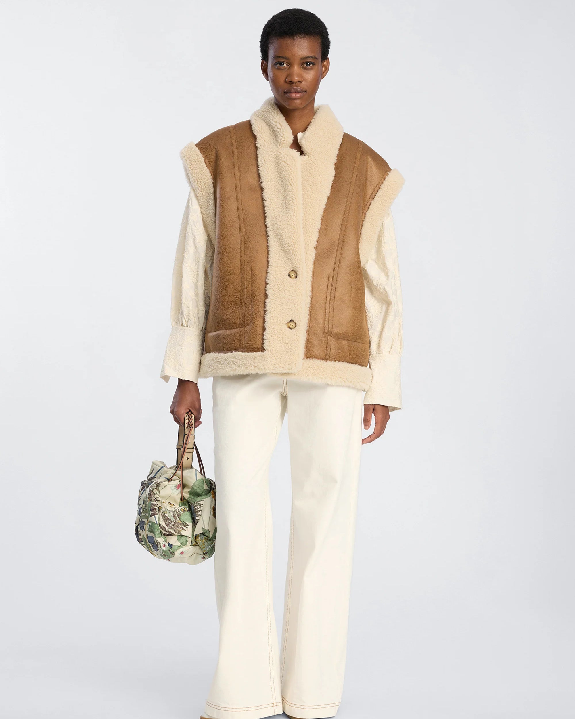Munthe Bikaly Reversible Vest - Camel Outerwear - Sloane Boutique
