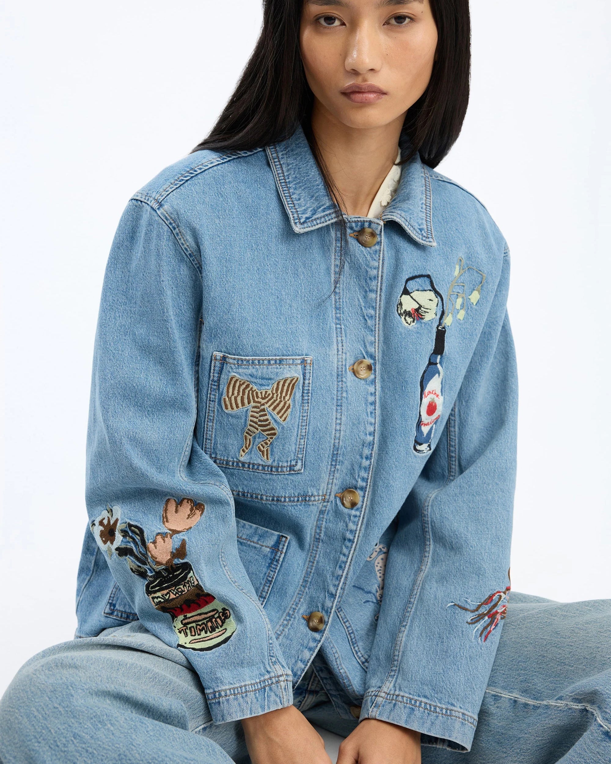 Munthe Braulia Denim Jacket - Denim Blue Outerwear - Sloane Boutique