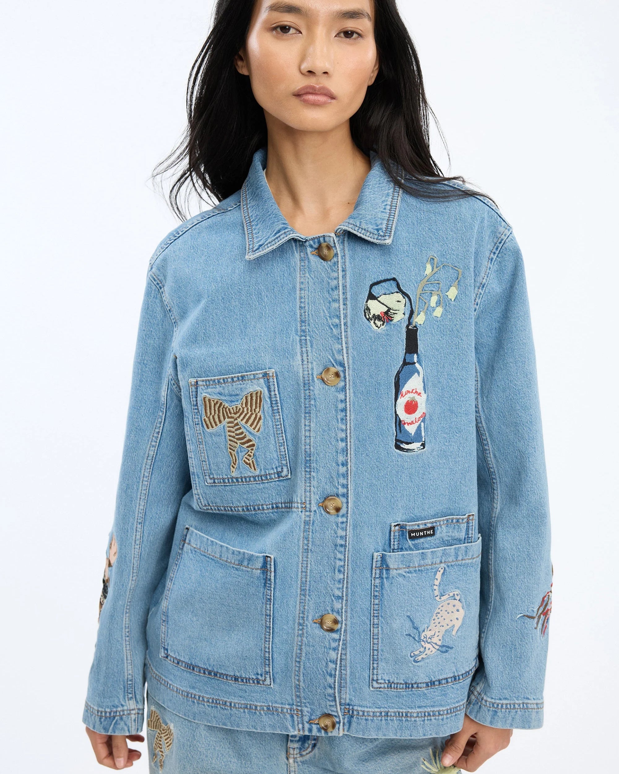 Munthe Braulia Denim Jacket - Denim Blue Outerwear - Sloane Boutique