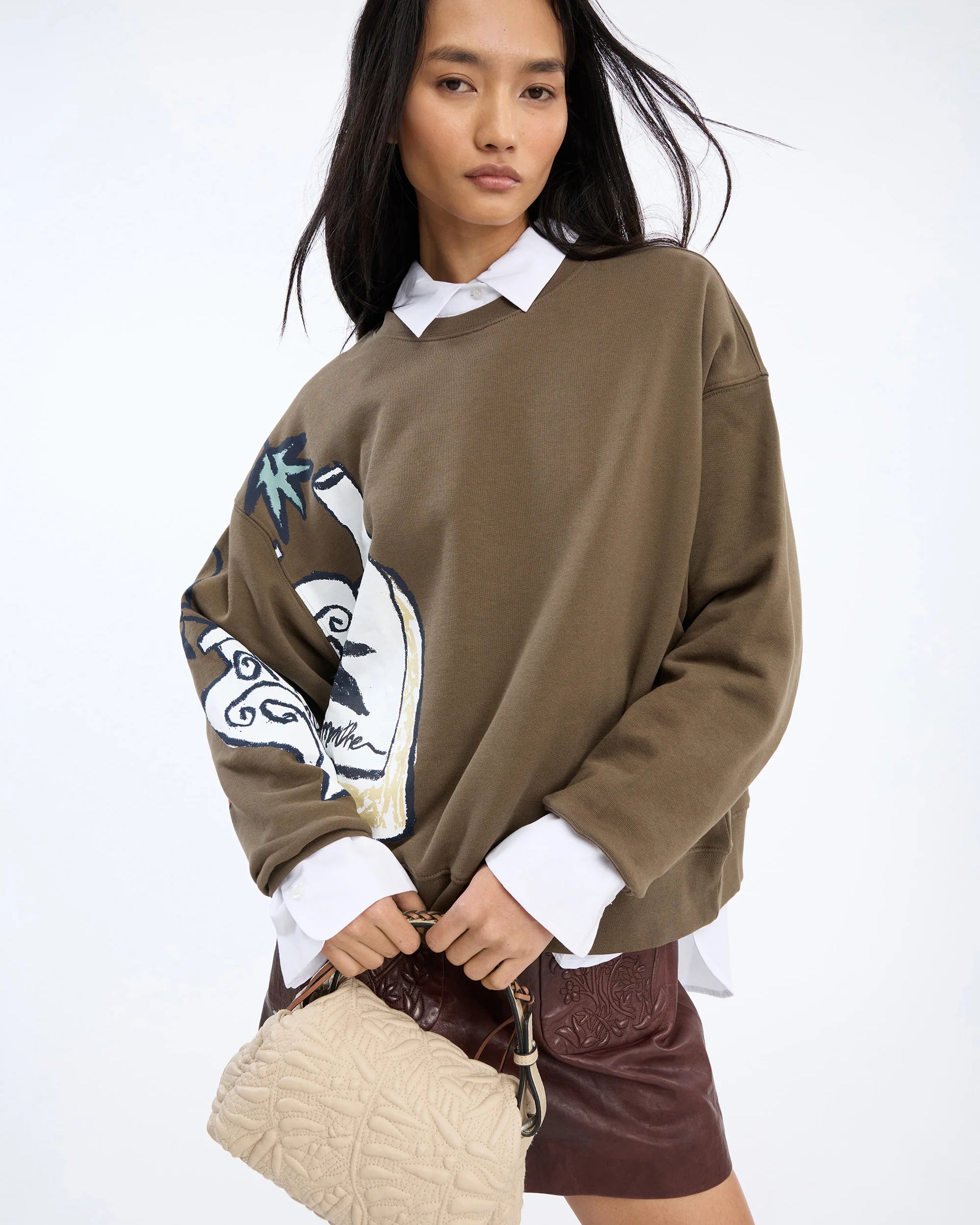 Munthe Rarsnima Jersey - Brown Women's Tops - Sloane Boutique