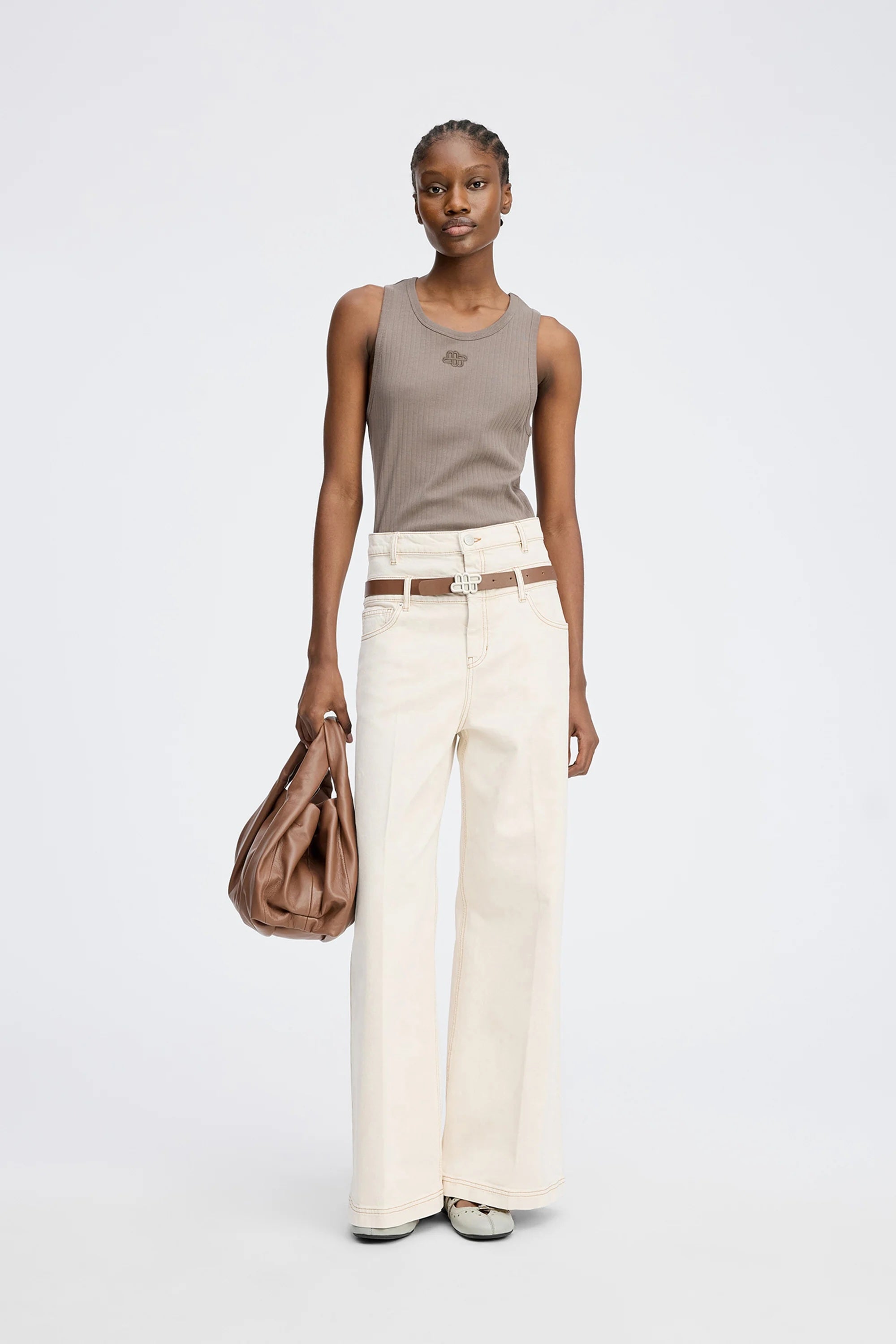 Munthe Tezza Tank - Mocha Women's Tops - Sloane Boutique