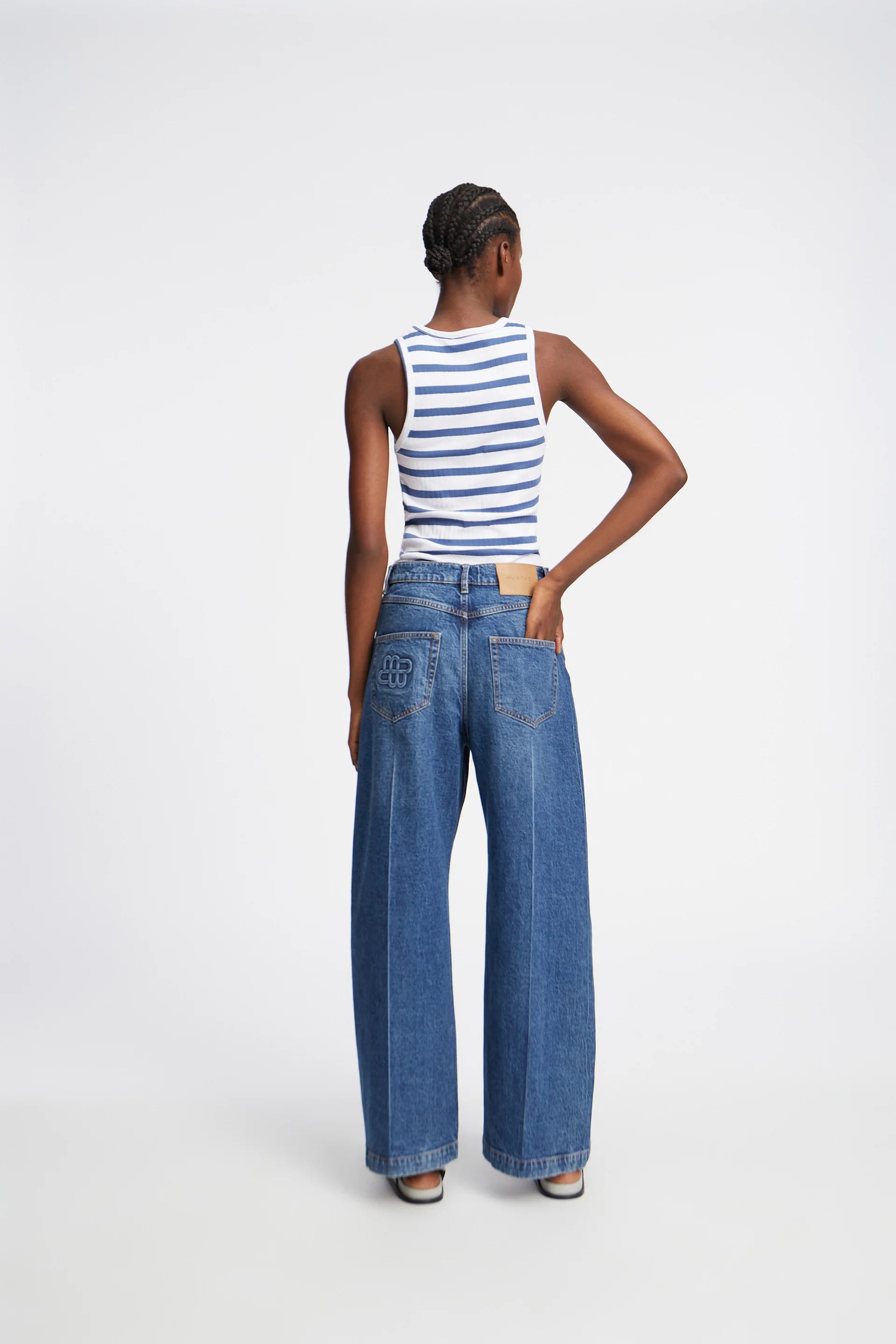 Munthe Tezza Tank Top - Blue sale tops - Sloane Boutique