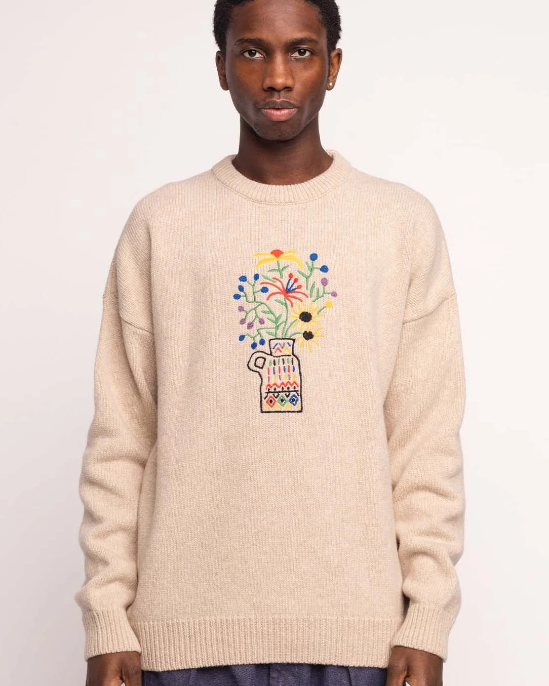 Olow Pull Bunch Sweater - Beige Men's Tops - Sloane Boutique