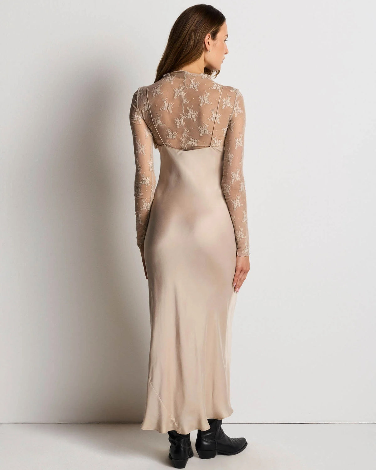 Re/Done Claire Slip Dress - Smoke Dresses - Sloane Boutique