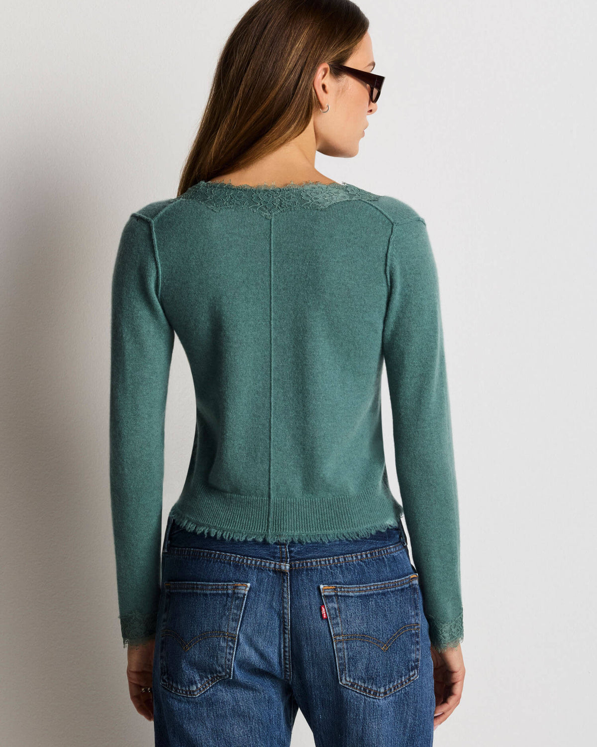 Re/Done Ruby Cardigan - Aspen Green Women's Tops - Sloane Boutique